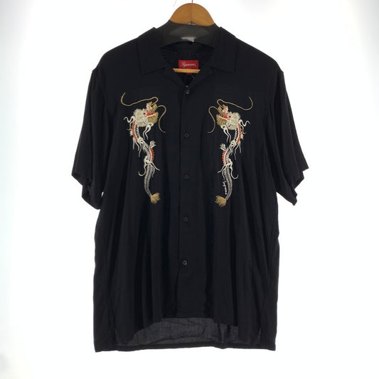 【中古品】【メンズ】 SUPREME シュプリーム 18AW DRAGON RAYON SHIRT ドラゴン レーヨン シャツ 149-260723-ny-07-fuzh サイズ：L カラー：ブラック 万代Net店
