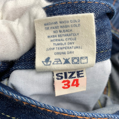 【中古品】【メンズ】 EVISU DENIM PANTS エヴィス デニム パンツ カモメペイント 家紋 ボタンフライ 153-260723-ny-14-fuzh サイズ：W34 カラー：インディゴ 万代Net店