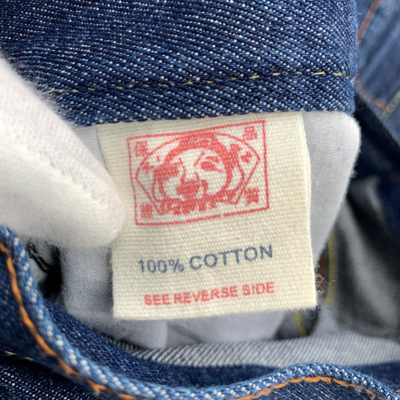 【中古品】【メンズ】 EVISU DENIM PANTS エヴィス デニム パンツ カモメペイント 家紋 ボタンフライ 153-260723-ny-14-fuzh サイズ：W34 カラー：インディゴ 万代Net店