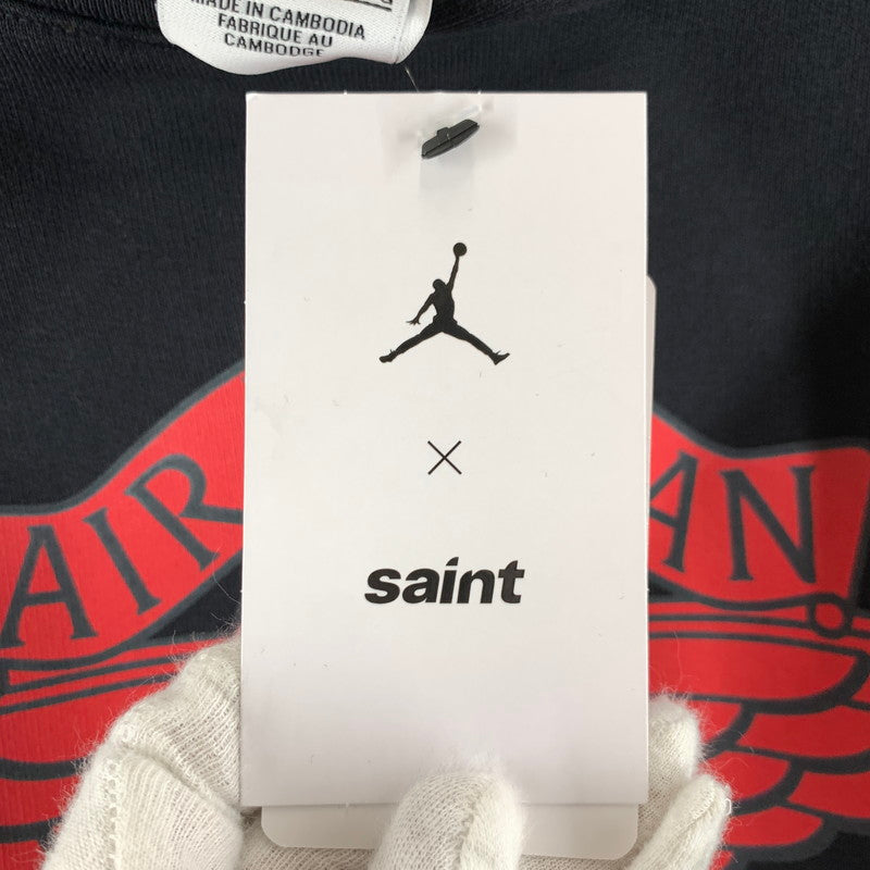 【中古美品】【メンズ】 SAINTMICHAEL×JORDAN セントマイケル×ジョーダン FV4718-010 26SS MJ SM FLC HOODIE フリースフーディ タグ付き 142-260723-ny-09-fuzh サイズ：L カラー：ブラック 万代Net店