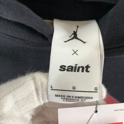 【中古美品】【メンズ】 SAINTMICHAEL×JORDAN セントマイケル×ジョーダン FV4718-010 26SS MJ SM FLC HOODIE フリースフーディ タグ付き 142-260723-ny-09-fuzh サイズ：L カラー：ブラック 万代Net店