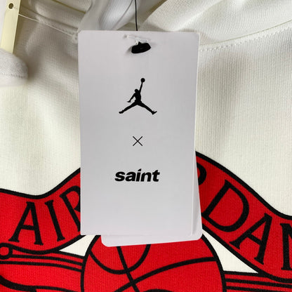 【中古品】【メンズ】 SAINT MICHAEL×JORDAN セントマイケル×ジョーダン FV4718-100 FLEECE L S HOODIE フリースフーディ タグ付き 142-260723-ny-10-fuzh サイズ：M カラー：ホワイト 万代Net店