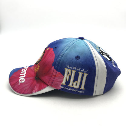 【中古品】【メンズ】 Supreme x Fiji シュプリーム ×フィジー WORLD FAMOUS TEAM CAP カラーBLUE ハイビスカス 149-260727-ky-01-fuzh 万代Net店
