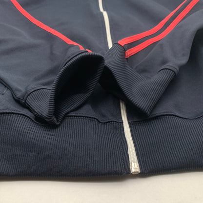 【中古品】【メンズ】 FRED PERRY TRACK JACKET フレッドペリー トラックジャケット ブルゾン アウター ブランド 古着 141-260726-gm-32-fuzh サイズ：L カラー：ネイビー レッド 万代Net店