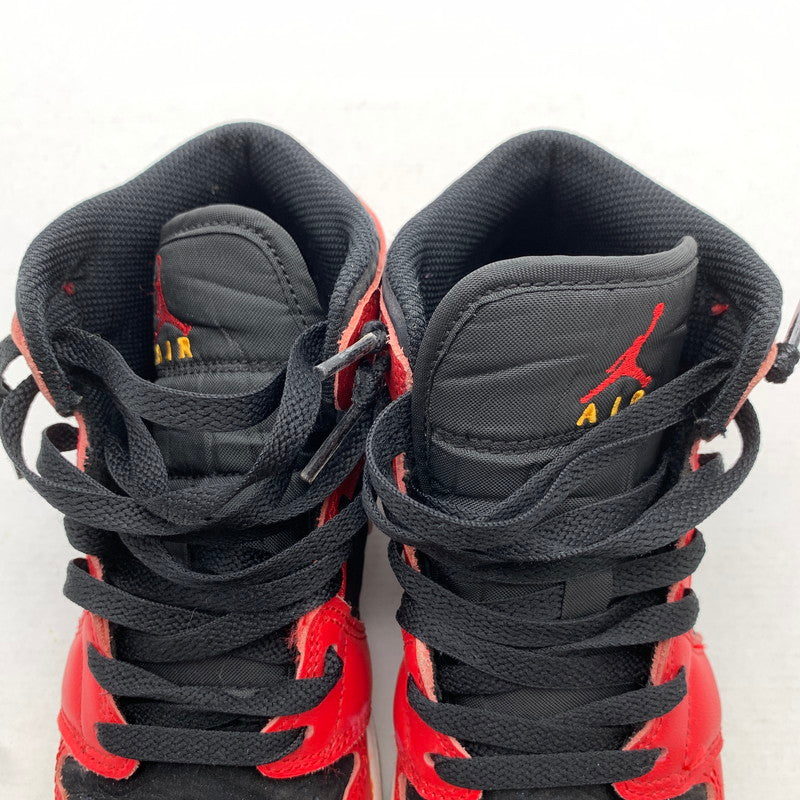 【中古品】【レディース】 NIKE ナイキ DQ8418 AIR JORDAN １ MID SE ′CHRISTMAS' RED.BLACK SIZE:23.0cm 本体のみ ※汚れ・インソールロゴ剥がれあり・使用感有 スニーカー 靴 166-260811-io-58-fuzh カラー：レッドブラック 万代Net店