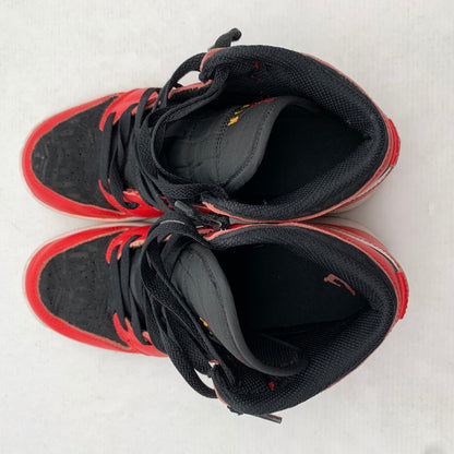 【中古品】【レディース】 NIKE ナイキ DQ8418 AIR JORDAN １ MID SE ′CHRISTMAS' RED.BLACK SIZE:23.0cm 本体のみ ※汚れ・インソールロゴ剥がれあり・使用感有 スニーカー 靴 166-260811-io-58-fuzh カラー：レッドブラック 万代Net店