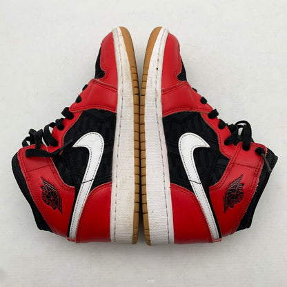 【中古品】【レディース】 NIKE ナイキ DQ8418 AIR JORDAN １ MID SE ′CHRISTMAS' RED.BLACK SIZE:23.0cm 本体のみ ※汚れ・インソールロゴ剥がれあり・使用感有 スニーカー 靴 166-260811-io-58-fuzh カラー：レッドブラック 万代Net店