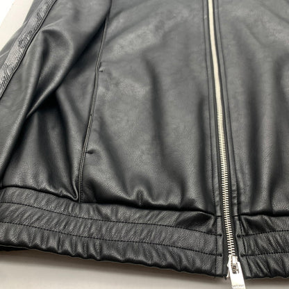 【中古品】【メンズ】 LAST NEST FAKE LEATHER ZIP JACKET ラストネスト フェイクレザージップアップジャケット アウター ブランド 古着 140-260726-gm-38-fuzh サイズ：L カラー：ブラック 万代Net店