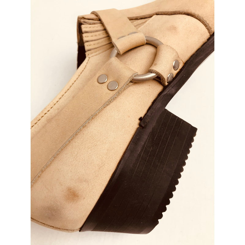 【中古品】【メンズ】 TEXAS VILLAGE テキサスヴィレッジ リング ショート ブーツ 靴 165-260728-mh-07-fuzh サイズ：26cm カラー：ベージュ 万代Net店