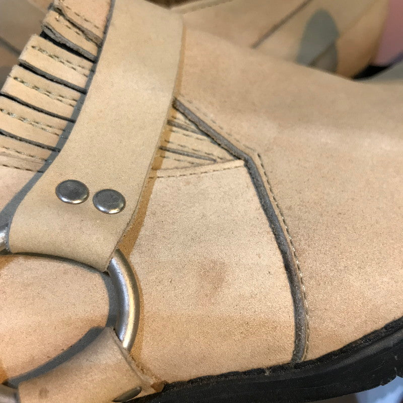 【中古品】【メンズ】 TEXAS VILLAGE テキサスヴィレッジ リング ショート ブーツ 靴 165-260728-mh-07-fuzh サイズ：26cm カラー：ベージュ 万代Net店