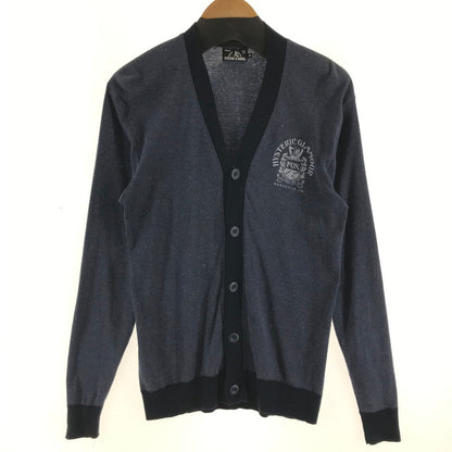 【中古品】【レディース】 HYSTERIC GLAMOUR ヒステリックグラマー 0262CD01 カーディガン NAVY/SIZE:M/コットン ※使用感有 170-260917-io-09-fuzh 万代Net店