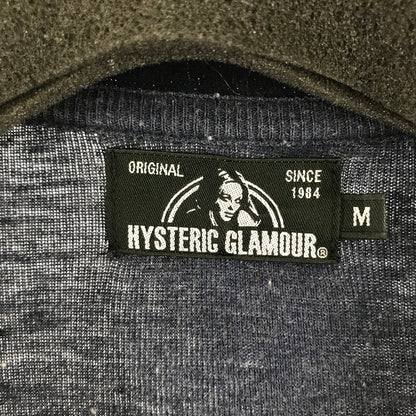 【中古品】【レディース】 HYSTERIC GLAMOUR ヒステリックグラマー 0262CD01 カーディガン NAVY/SIZE:M/コットン ※使用感有 170-260917-io-09-fuzh 万代Net店