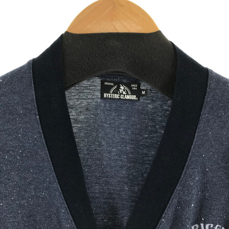 【中古品】【レディース】 HYSTERIC GLAMOUR ヒステリックグラマー 0262CD01 カーディガン NAVY/SIZE:M/コットン ※使用感有 170-260917-io-09-fuzh 万代Net店