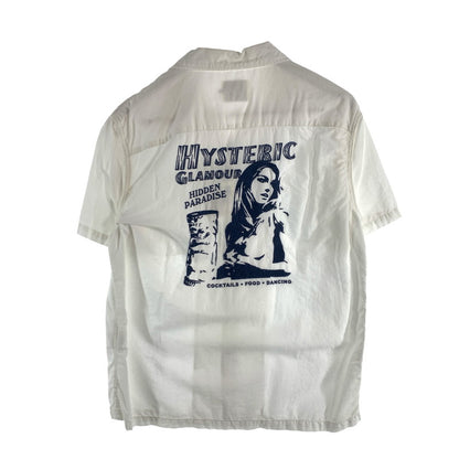 【中古品】【メンズ】 HYSTERIC GLAMOUR 02172AH07 ヒステリックグラマー 半袖シャツ トップス ブランド 古着 140-260726-gm-28-fuzh サイズ：L カラー：ホワイト 万代Net店