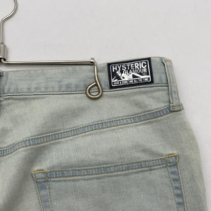 【中古品】【メンズ】 HYSTERIC GLAMOUR 02171AP06 PANTS ヒステリックグラマー デニムパンツ ボトムス ブランド 古着 152-260726-gm-24-fuzh サイズ：W34 カラー：ライトブルー 万代Net店
