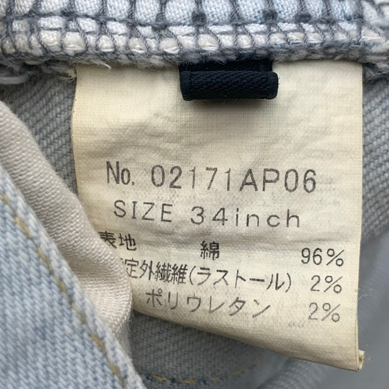 【中古品】【メンズ】 HYSTERIC GLAMOUR 02171AP06 PANTS ヒステリックグラマー デニムパンツ ボトムス ブランド 古着 152-260726-gm-24-fuzh サイズ：W34 カラー：ライトブルー 万代Net店