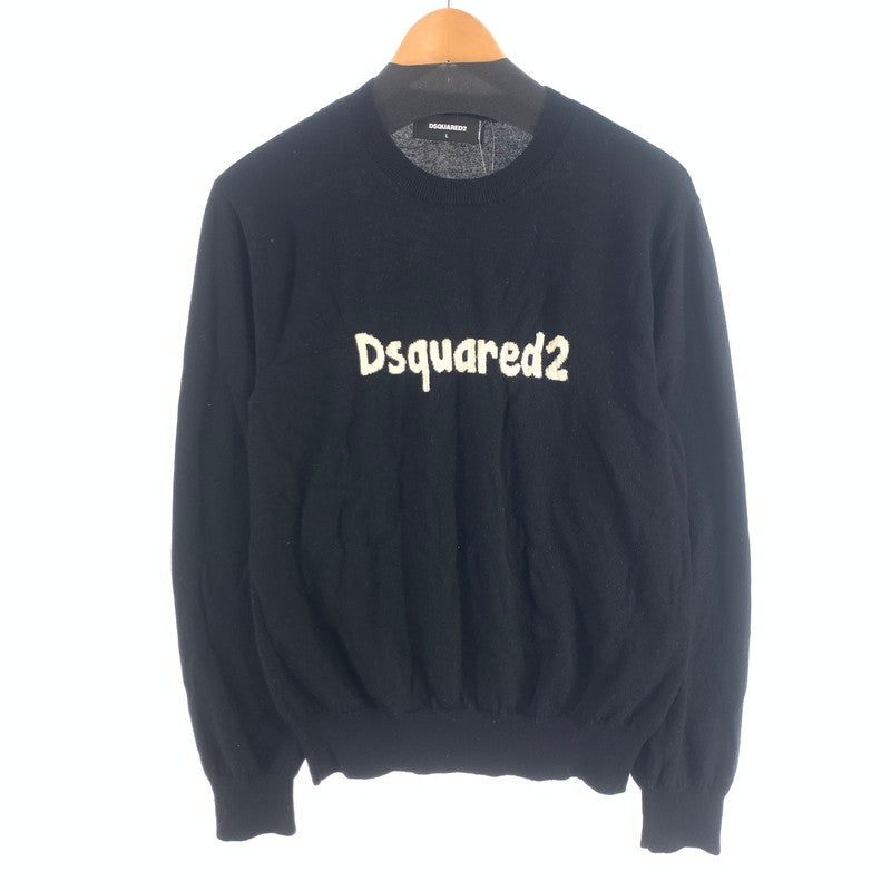 【中古品】【メンズ】 DSQUARED2 S71HA1173 CARTOON PULLOVER ディースクエアード ニット セーター ブランド 古着 141-260726-gm-31-fuzh サイズ：L カラー：ブラック 万代Net店