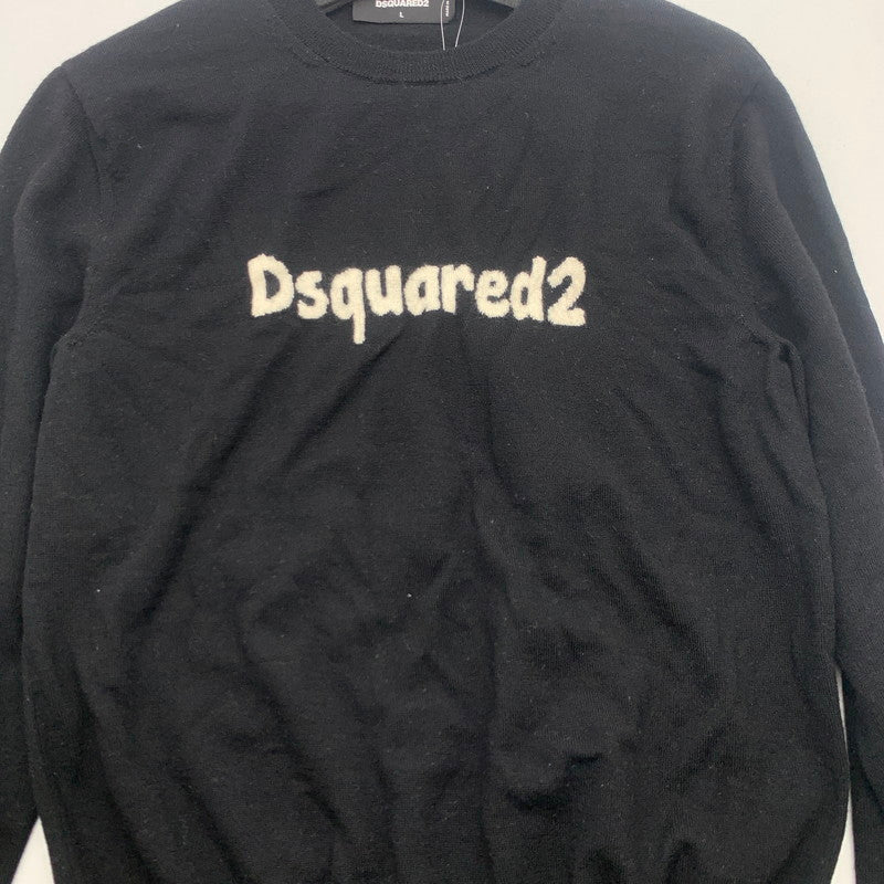 【中古品】【メンズ】 DSQUARED2 S71HA1173 CARTOON PULLOVER ディースクエアード ニット セーター ブランド 古着 141-260726-gm-31-fuzh サイズ：L カラー：ブラック 万代Net店