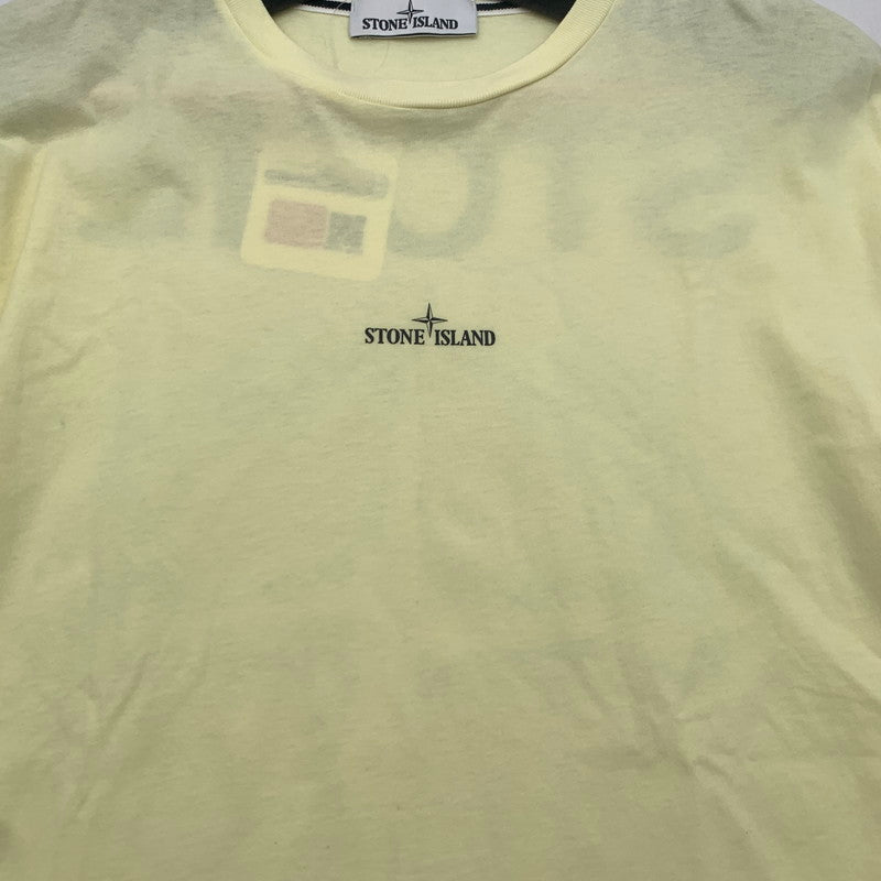 【中古品】【メンズ】 STONE ISLAND 74152NS85 MARBLE THREE SS TEE ストーンアイランド マーブル 半袖Tシャツ カットソー ブランド 古着 141-260726-gm-25-fuzh サイズ：L カラー：イエロー 万代Net店