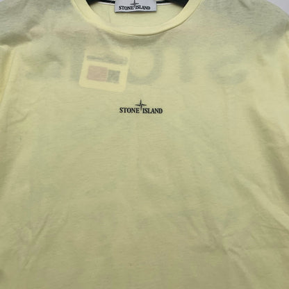 【中古品】【メンズ】 STONE ISLAND 74152NS85 MARBLE THREE SS TEE ストーンアイランド マーブル 半袖Tシャツ カットソー ブランド 古着 141-260726-gm-25-fuzh サイズ：L カラー：イエロー 万代Net店