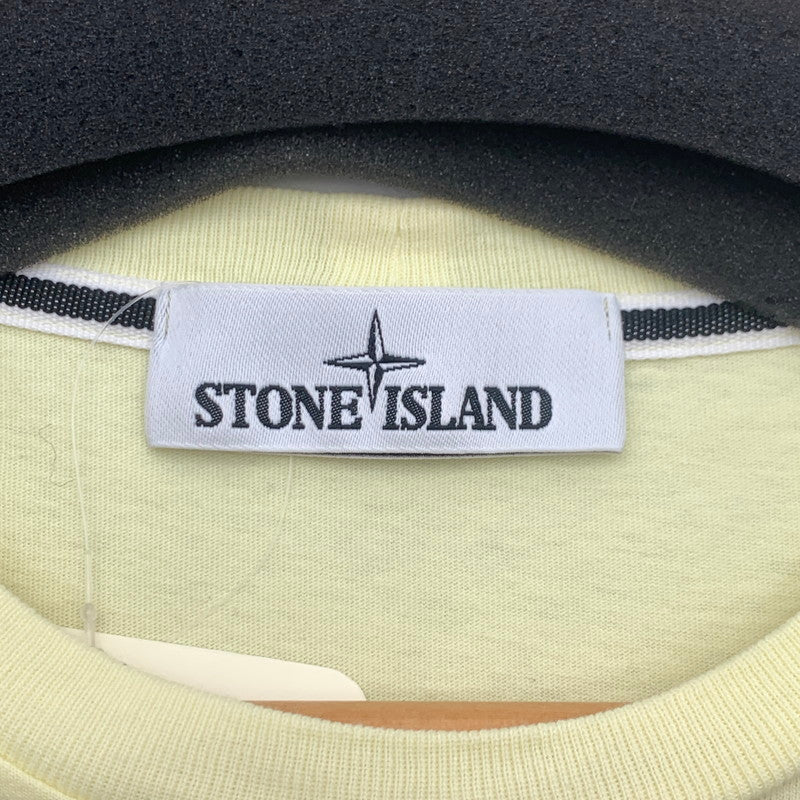 【中古品】【メンズ】 STONE ISLAND 74152NS85 MARBLE THREE SS TEE ストーンアイランド マーブル 半袖Tシャツ カットソー ブランド 古着 141-260726-gm-25-fuzh サイズ：L カラー：イエロー 万代Net店
