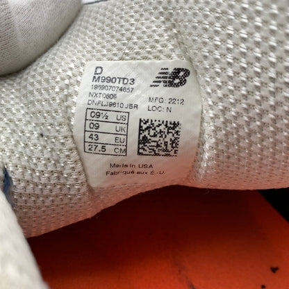 【中古品】【メンズ】 NEW BALANCE ニューバランス M990TD3 本体のみ 靴 162-260731-ny-08-fuzh サイズ：27.5cm カラー：パープル 万代Net店