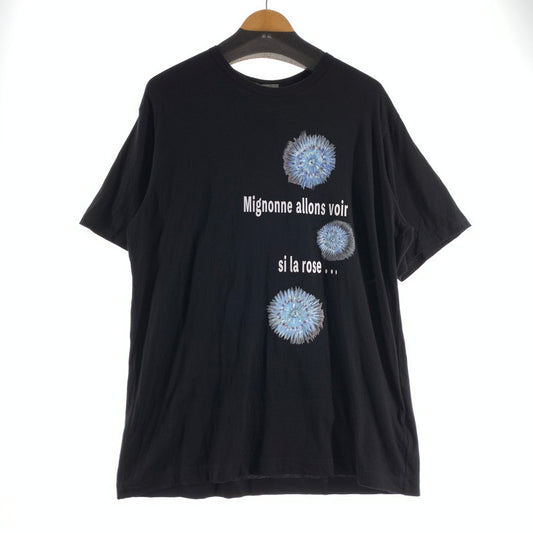 【中古品】【メンズ】 YOHJI YAMAMOTO ヨウジヤマモト POUR HOMME HK-T74-985 SHORT SLEEVE PRINT T-SHIRT 140-260731-ny-01-fuzh サイズ：3 カラー：ブラック 万代Net店