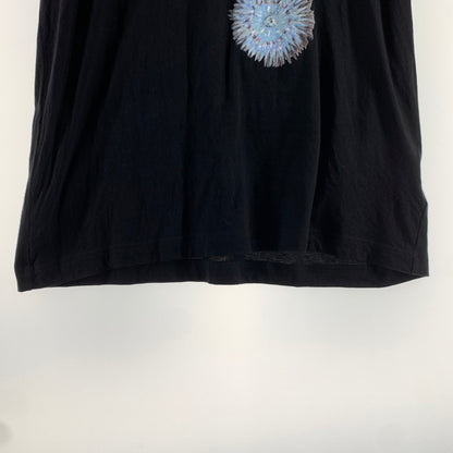 【中古品】【メンズ】 YOHJI YAMAMOTO ヨウジヤマモト POUR HOMME HK-T74-985 SHORT SLEEVE PRINT T-SHIRT 140-260731-ny-01-fuzh サイズ：3 カラー：ブラック 万代Net店