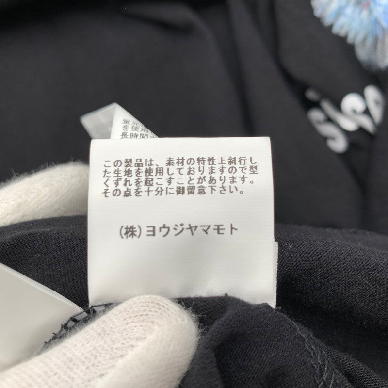 【中古品】【メンズ】 YOHJI YAMAMOTO ヨウジヤマモト POUR HOMME HK-T74-985 SHORT SLEEVE PRINT T-SHIRT 140-260731-ny-01-fuzh サイズ：3 カラー：ブラック 万代Net店