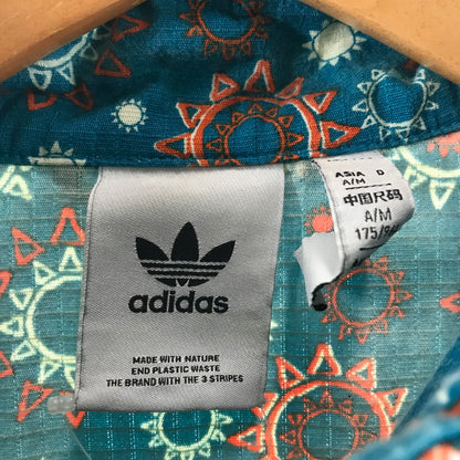 【中古品】【メンズ】 ADIDAS アディダス HR4273 ADVENTURE WINDBREAKER ウインドブレーカー カラーGREEN 太陽総柄 SIZE:L 148-260804-ky-07-fuzh 万代Net店