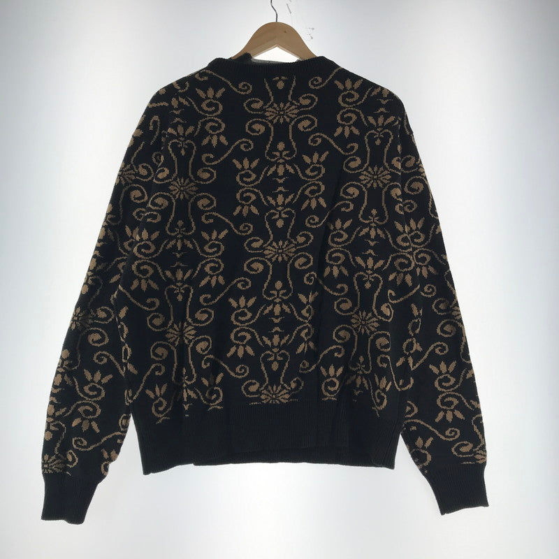 【中古品】【メンズ】 FTC エフティーシー ALLOVER JACQUARD SWEATER 総柄セーター カラーBLACK SIZE:L 142-260727-ky-11-fuzh 万代Net店