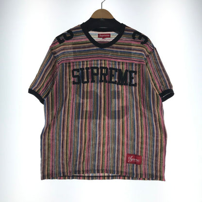 【中古品】【メンズ】 SUPREME シュプリーム OPEN KNIT FOOTBALL TOPS シュプリーム オープン ニット フットボール トップス カラー MLUTI SIZE:L　 149-260727-ky-12-fuzh 万代Net店