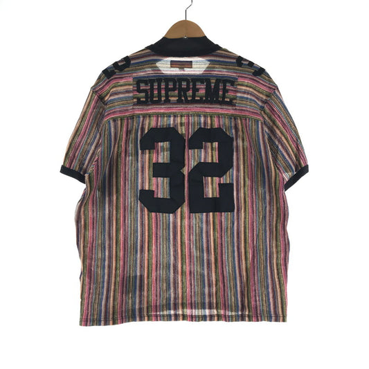 【中古品】【メンズ】 SUPREME シュプリーム OPEN KNIT FOOTBALL TOPS シュプリーム オープン ニット フットボール トップス カラー MLUTI SIZE:L　 149-260727-ky-12-fuzh 万代Net店