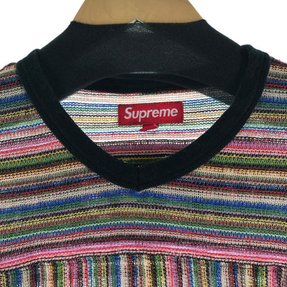 【中古品】【メンズ】 SUPREME シュプリーム OPEN KNIT FOOTBALL TOPS シュプリーム オープン ニット フットボール トップス カラー MLUTI SIZE:L　 149-260727-ky-12-fuzh 万代Net店