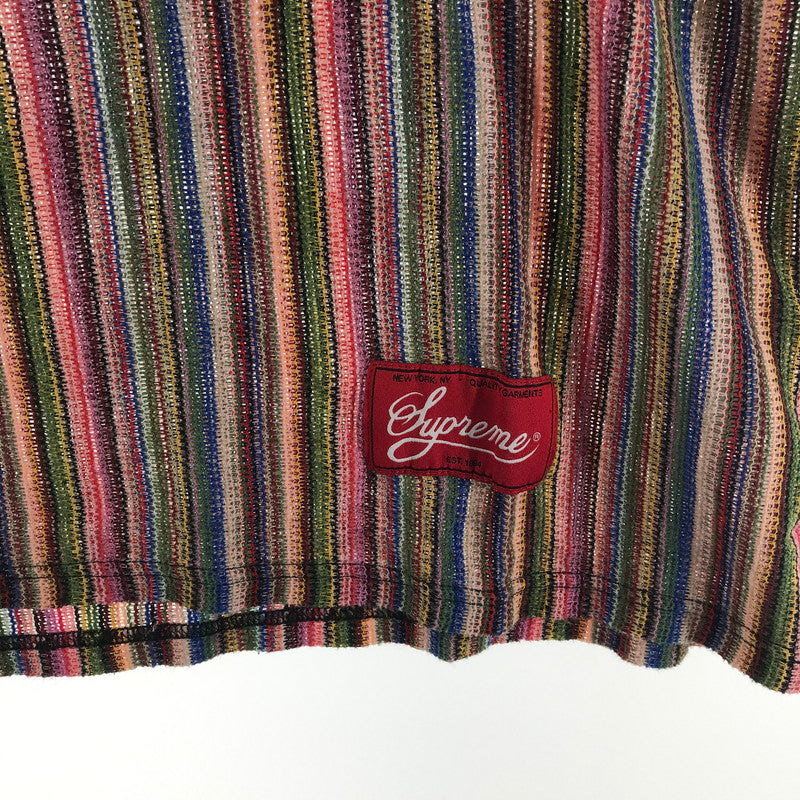 【中古品】【メンズ】 SUPREME シュプリーム OPEN KNIT FOOTBALL TOPS シュプリーム オープン ニット フットボール トップス カラー MLUTI SIZE:L　 149-260727-ky-12-fuzh 万代Net店