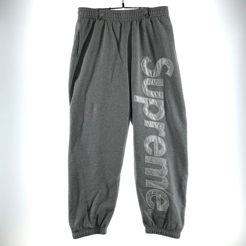 【中古品】【メンズ】 SUPREME シュプリーム SATIN APPLIQUE SWEATPANT サテン アップリケ スェットパンツ カラーGRAY SIZE:L 149-260727-ky-15-fuzh 万代Net店
