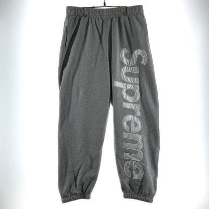 【中古品】【メンズ】 SUPREME シュプリーム SATIN APPLIQUE SWEATPANT サテン アップリケ スェットパンツ カラーGRAY SIZE:L 149-260727-ky-15-fuzh 万代Net店
