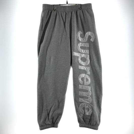 【中古品】【メンズ】 SUPREME シュプリーム SATIN APPLIQUE SWEATPANT サテン アップリケ スェットパンツ カラーGRAY SIZE:L 149-260727-ky-15-fuzh 万代Net店