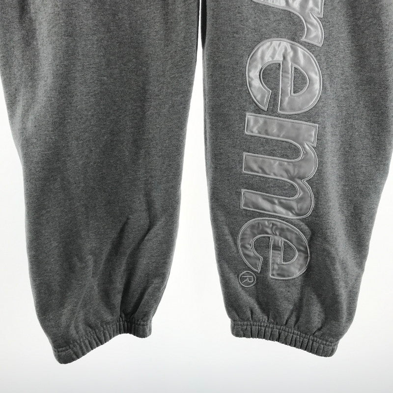 【中古品】【メンズ】 SUPREME シュプリーム SATIN APPLIQUE SWEATPANT サテン アップリケ スェットパンツ カラーGRAY SIZE:L 149-260727-ky-15-fuzh 万代Net店