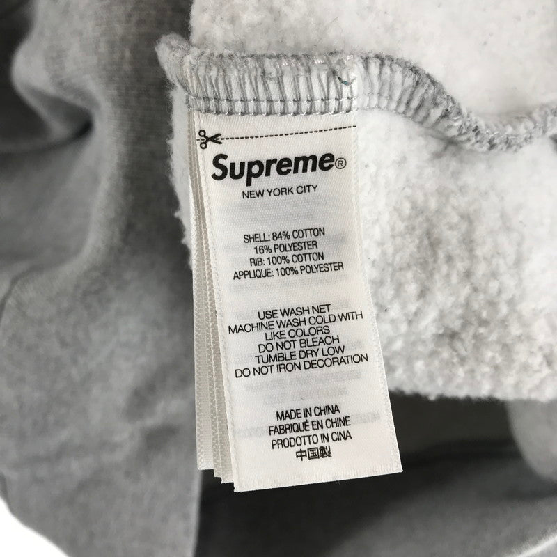 【中古品】【メンズ】 SUPREME シュプリーム SATIN APPLIQUE HOODED SWEATSHIRT サテン アップリケ フーディー スェット カラーGRAY SIZE:L 149-260727-ky-14-fuzh 万代Net店