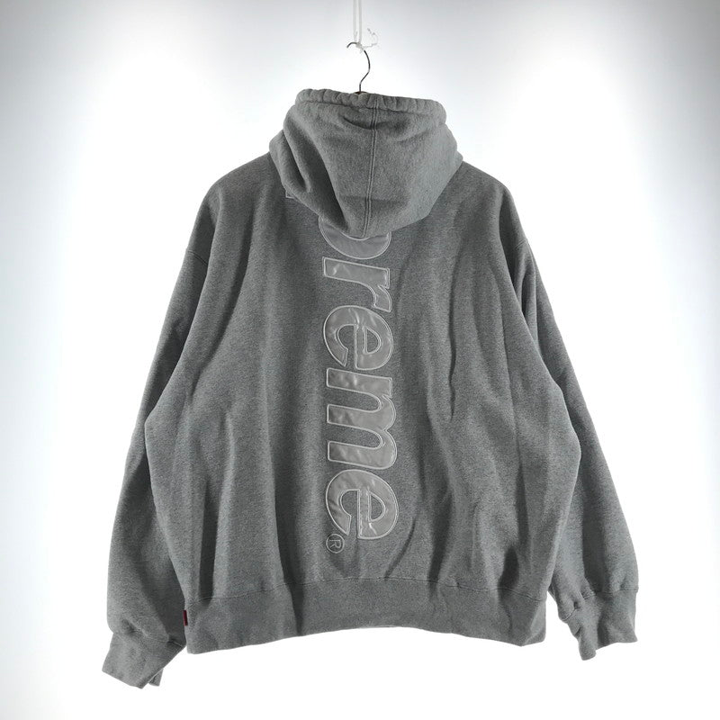 【中古品】【メンズ】 SUPREME シュプリーム SATIN APPLIQUE HOODED SWEATSHIRT サテン アップリケ フーディー スェット カラーGRAY SIZE:L 149-260727-ky-14-fuzh 万代Net店
