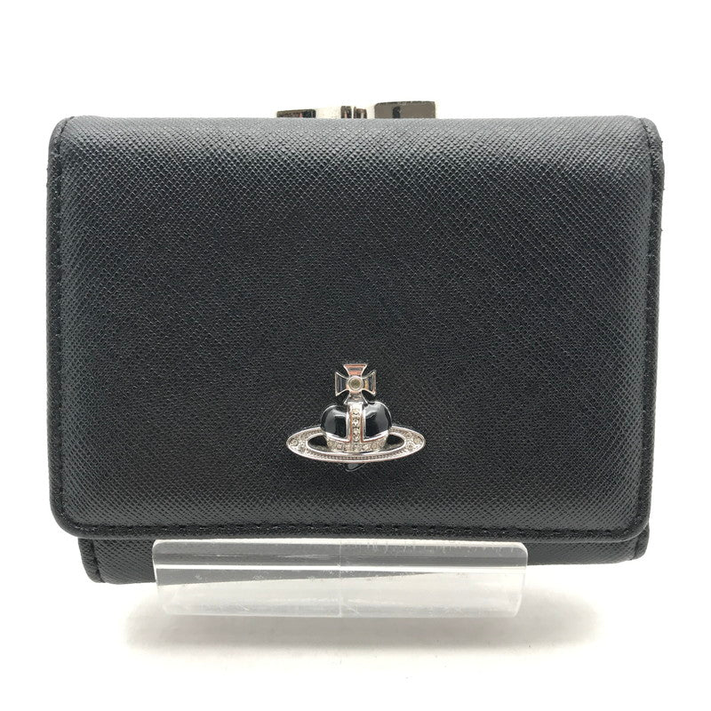 【中古品】【メンズ】 VIVIENNE WESTWOOD ヴィヴィアン・ウエストウッド 3つ折り財布 カラーBLACK　※一部ストーン欠品 財布 200-260727-ky-03-fuzh 万代Net店