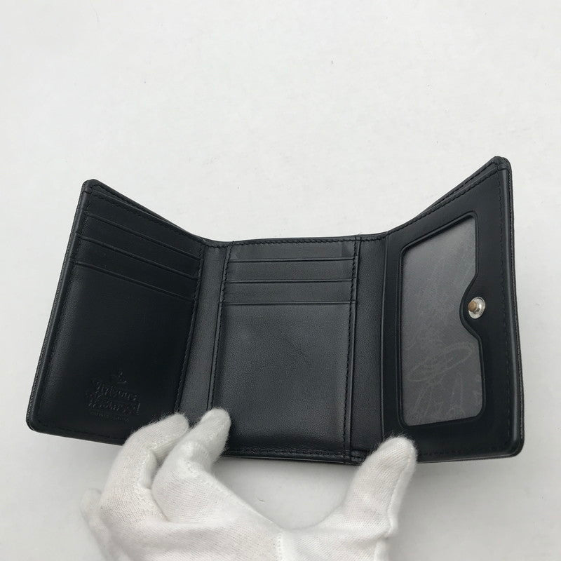 【中古品】【メンズ】 VIVIENNE WESTWOOD ヴィヴィアン・ウエストウッド 3つ折り財布 カラーBLACK　※一部ストーン欠品 財布 200-260727-ky-03-fuzh 万代Net店