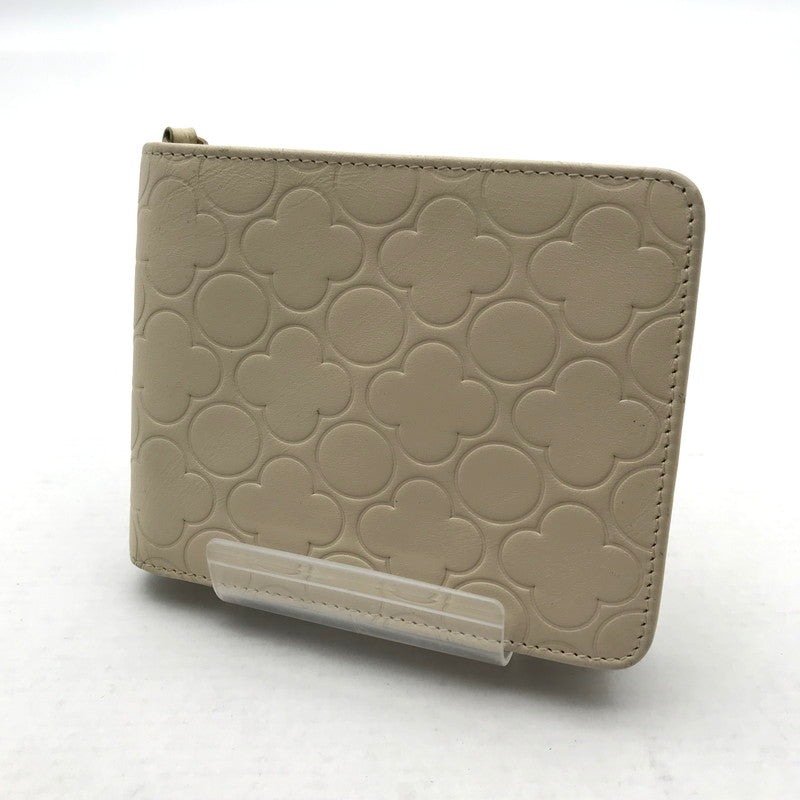 【中古品】【メンズ】 COMME DES GARCONS コムデギャルソン クローバーエンボスウォレットカラーWHITE 財布 200-260727-ky-04-fuzh 万代Net店