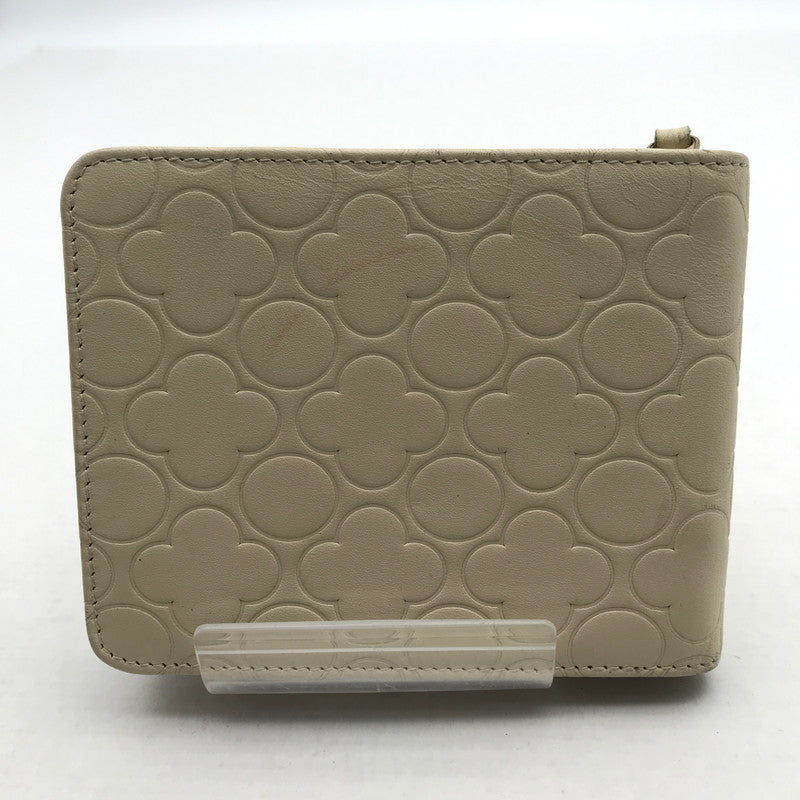 【中古品】【メンズ】 COMME DES GARCONS コムデギャルソン クローバーエンボスウォレットカラーWHITE 財布 200-260727-ky-04-fuzh 万代Net店