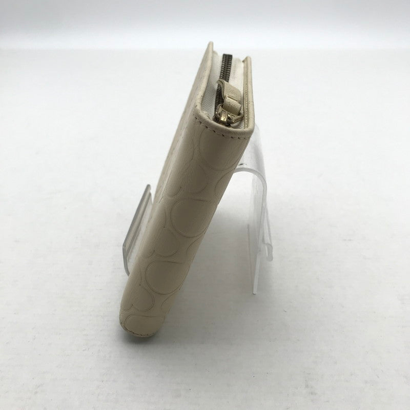 【中古品】【メンズ】 COMME DES GARCONS コムデギャルソン クローバーエンボスウォレットカラーWHITE 財布 200-260727-ky-04-fuzh 万代Net店