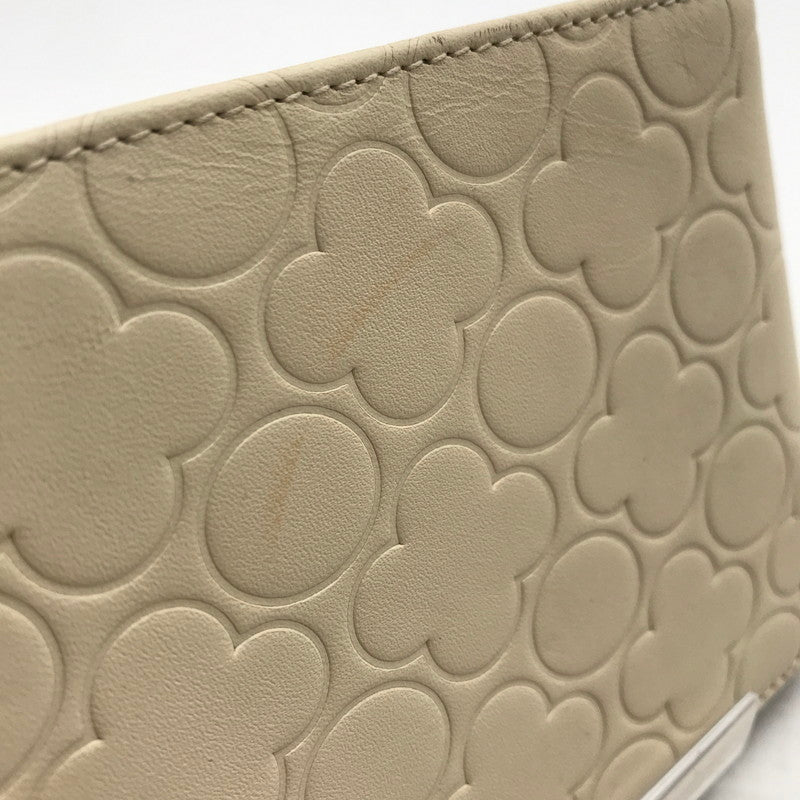 【中古品】【メンズ】 COMME DES GARCONS コムデギャルソン クローバーエンボスウォレットカラーWHITE 財布 200-260727-ky-04-fuzh 万代Net店