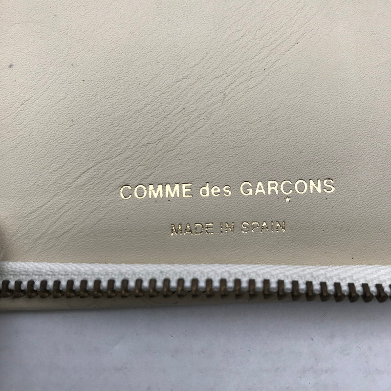 【中古品】【メンズ】 COMME DES GARCONS コムデギャルソン クローバーエンボスウォレットカラーWHITE 財布 200-260727-ky-04-fuzh 万代Net店