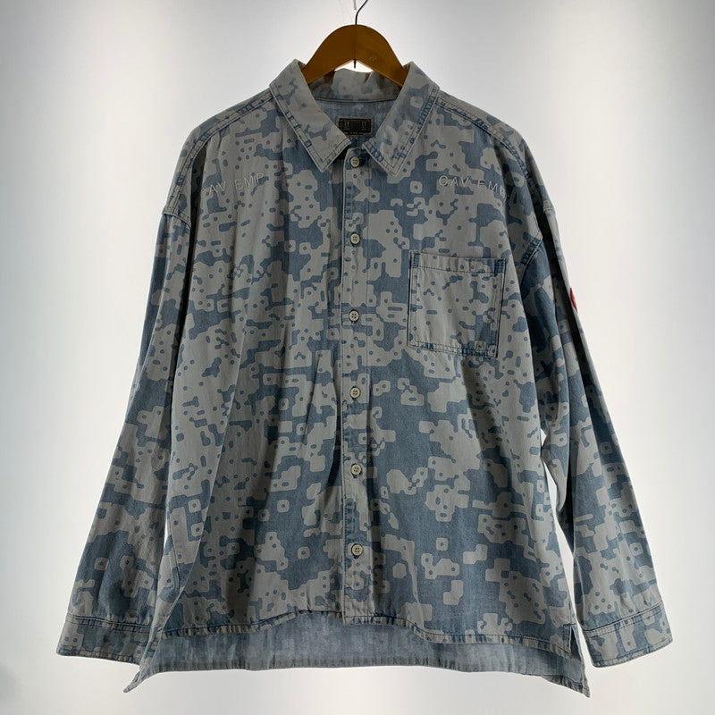 【中古品】【メンズ】 C.E CAVEMPT NOISE シーイーノイズ WASHED DENIM SHIRT JACKET デニム シャツ ジャケット トップス 古着 総柄 142-260729-mh-20-fuzh サイズ：M カラー：ライトブルー 万代Net店