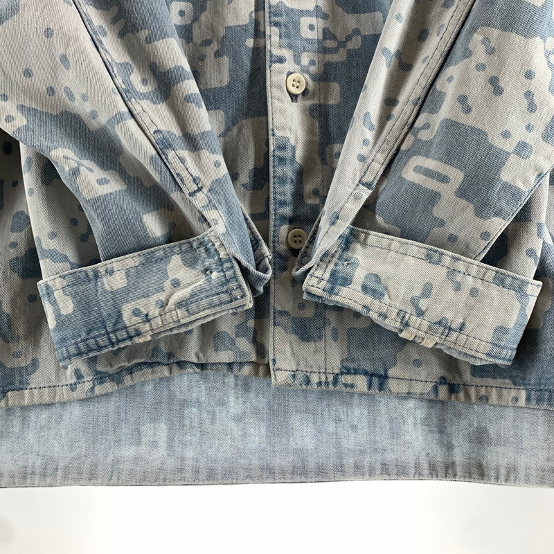 【中古品】【メンズ】 C.E CAVEMPT NOISE シーイーノイズ WASHED DENIM SHIRT JACKET デニム シャツ ジャケット トップス 古着 総柄 142-260729-mh-20-fuzh サイズ：M カラー：ライトブルー 万代Net店